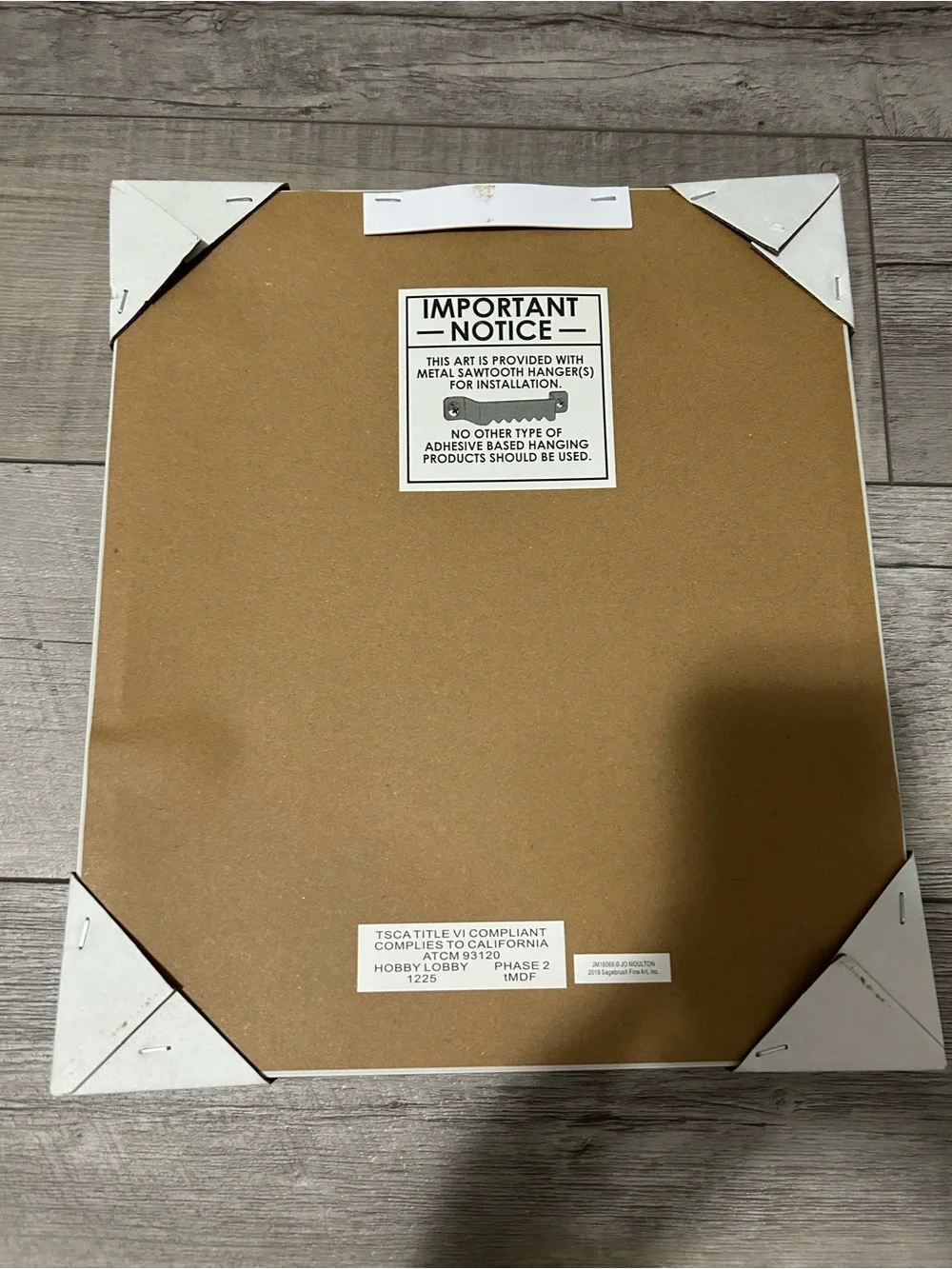 Hobby Lobby Framed Art Backing in Brown and White